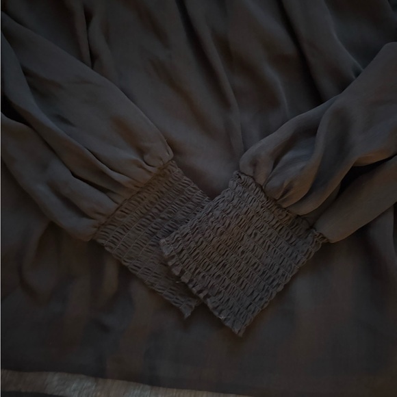 [M] Laundry By Shelli Segal Black Ruffled Long Sleeve Blouse - Picture 4 of 6